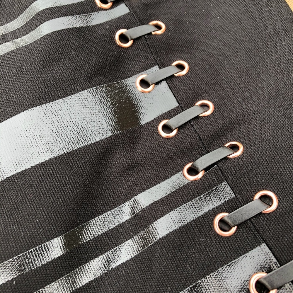 Victoria's Secret Black Tote with Rose Gold Eyelets - Picture 5 of 6